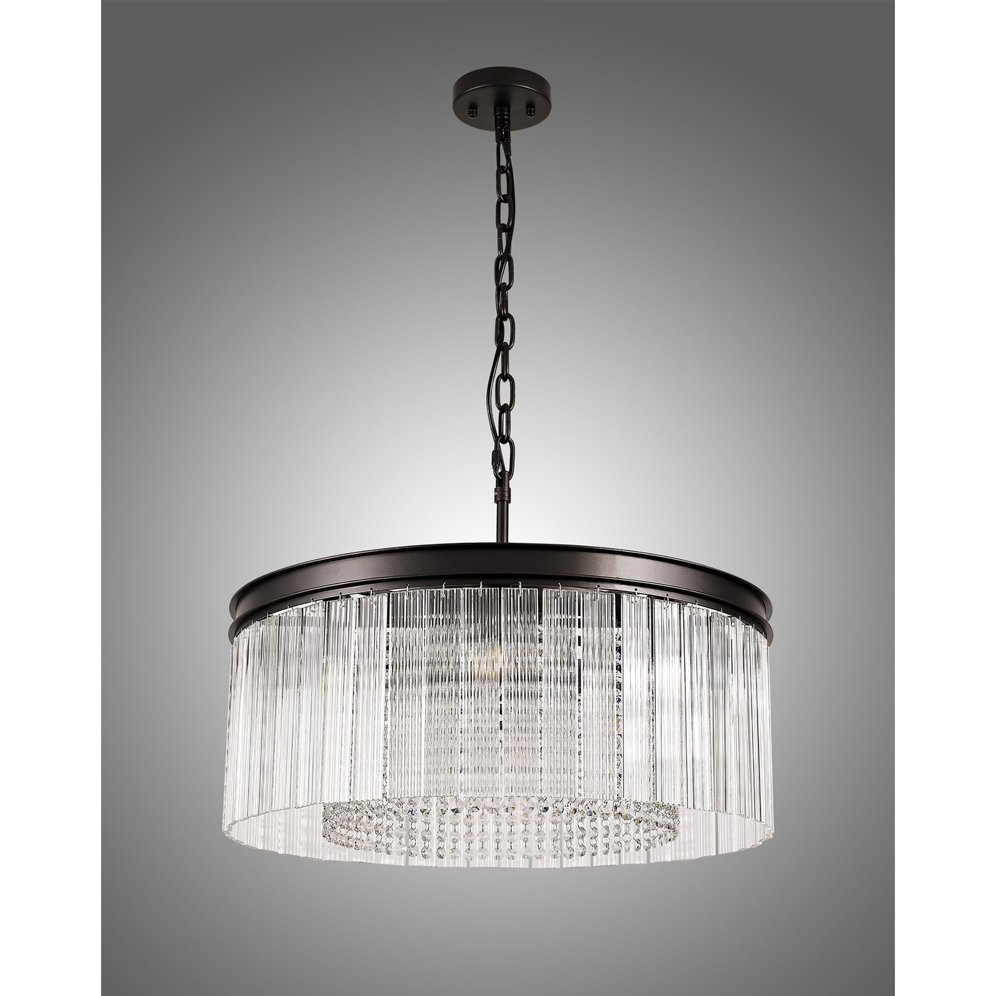 NL76769 Baylan Medium Pendant 8 Light Brown Oxide