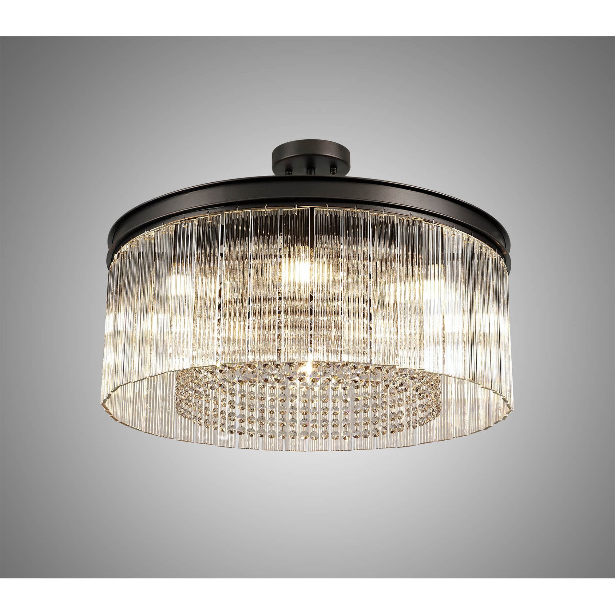NL76769 Baylan Medium Pendant 8 Light Brown Oxide