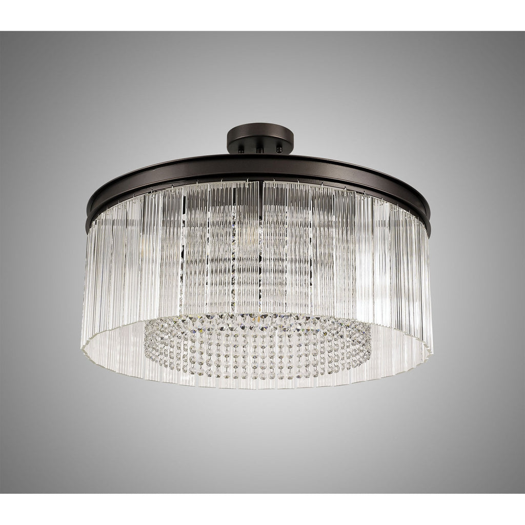 NL76769 Baylan Medium Pendant 8 Light Brown Oxide