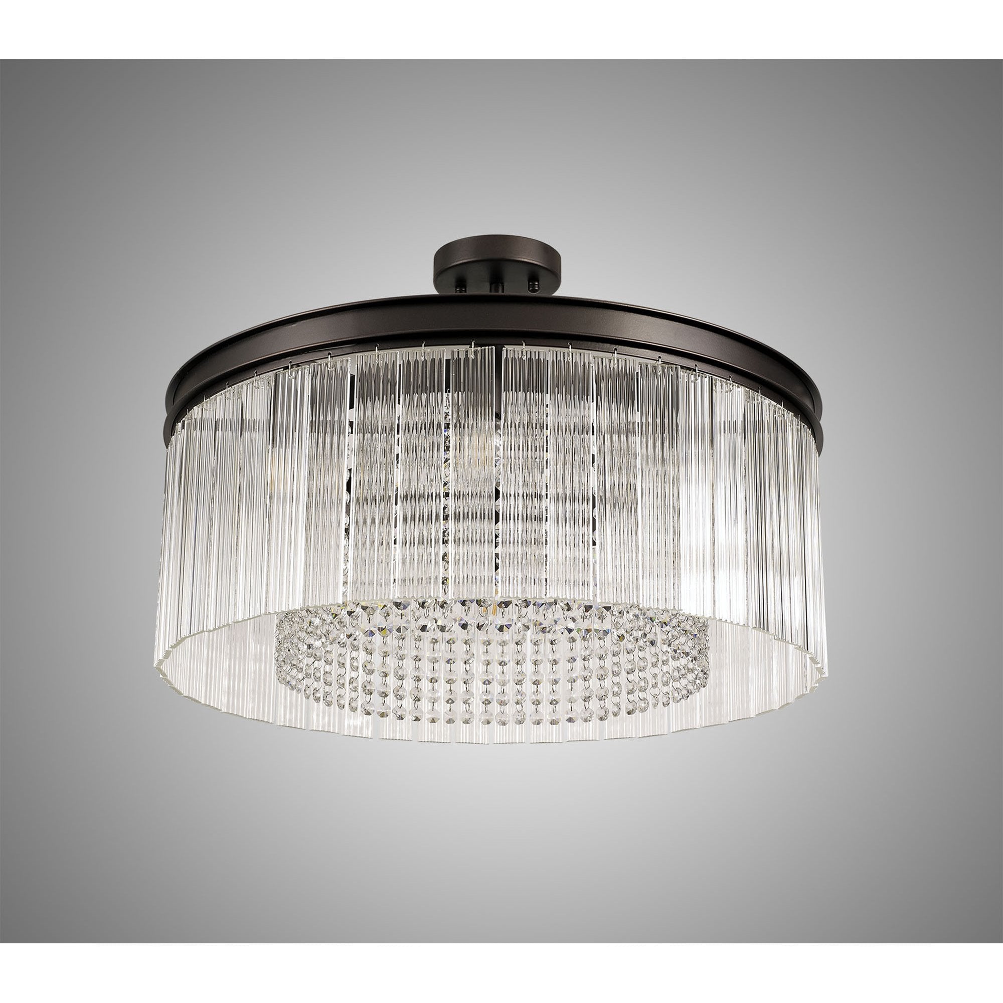 NL76769 Baylan Medium Pendant 8 Light Brown Oxide