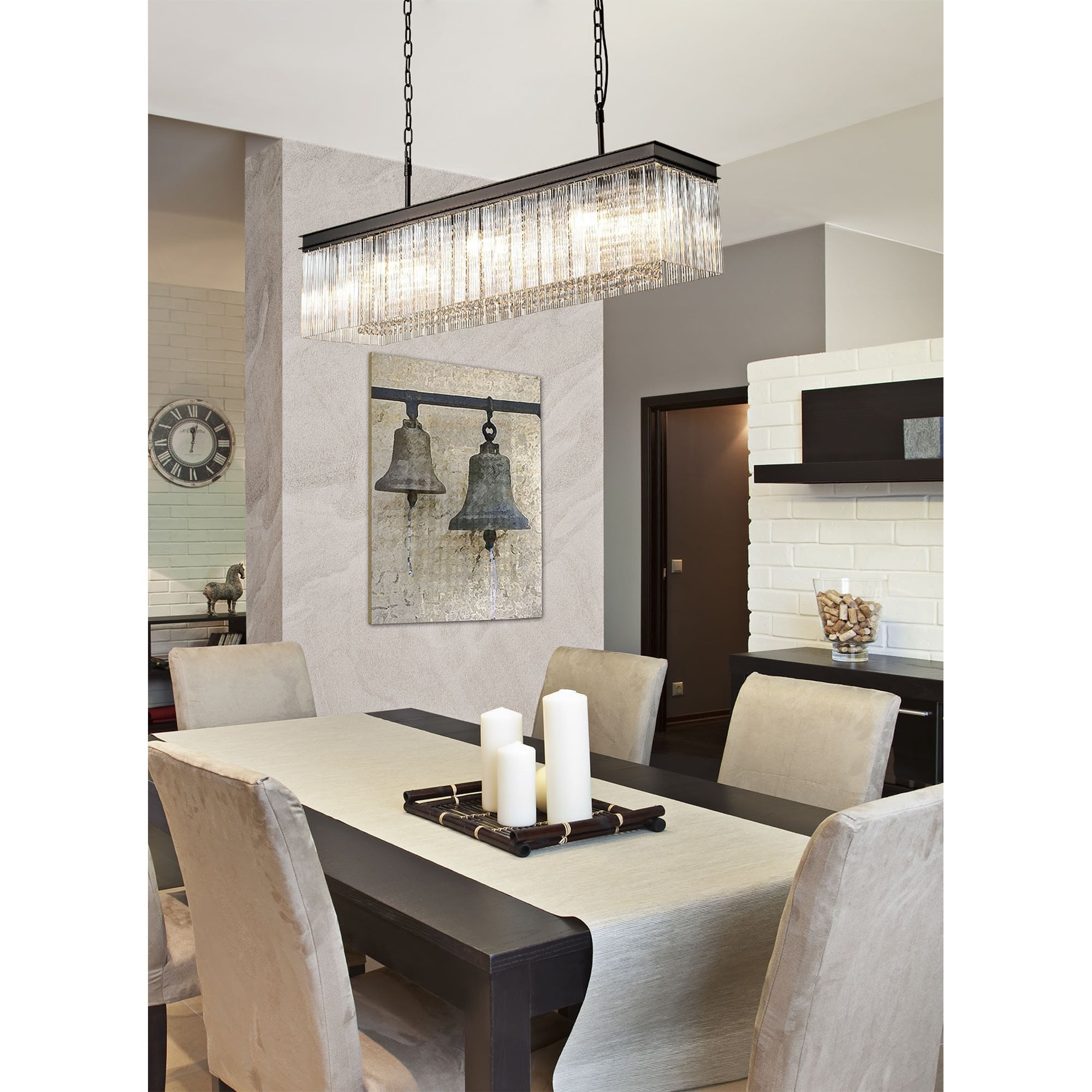 NL76779 Baylan Large Round Pendant 10 Light Brown Oxide