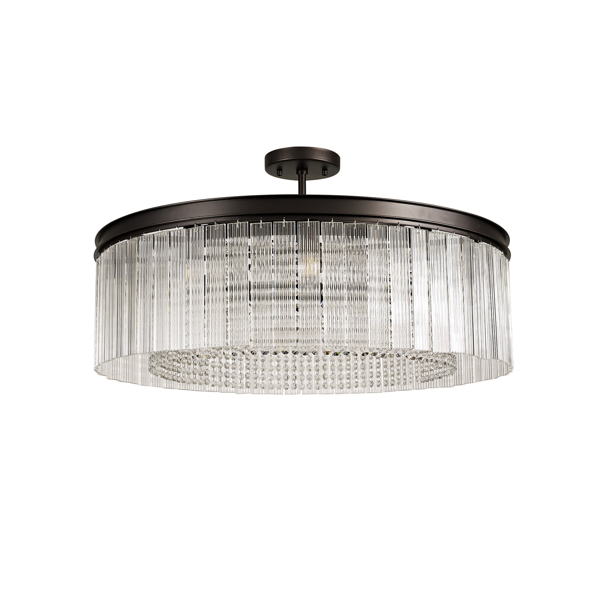 NL76779 Baylan Large Round Pendant 10 Light Brown Oxide