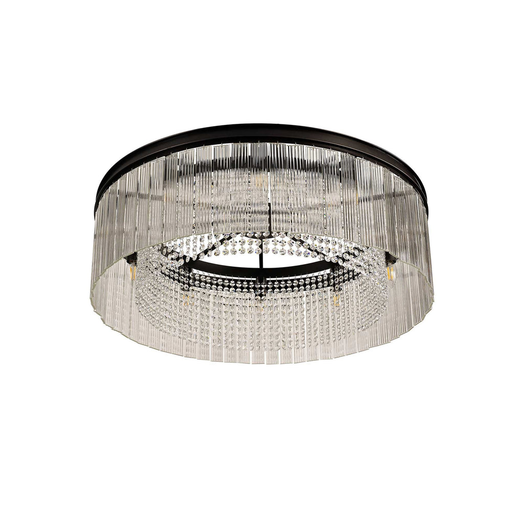 NL76779 Baylan Large Round Pendant 10 Light Brown Oxide