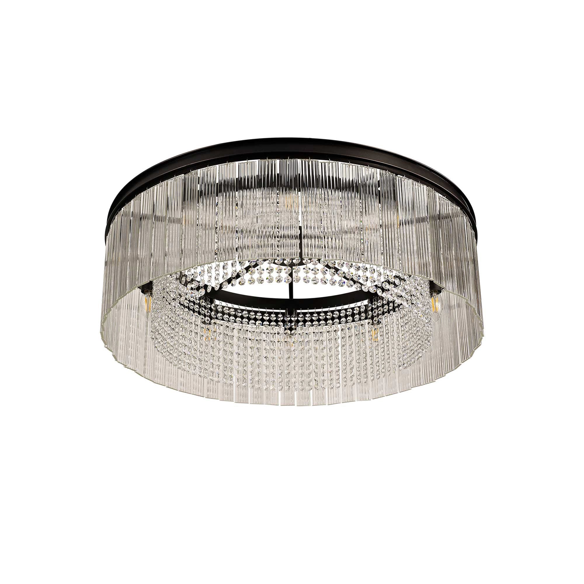NL76779 Baylan Large Round Pendant 10 Light Brown Oxide