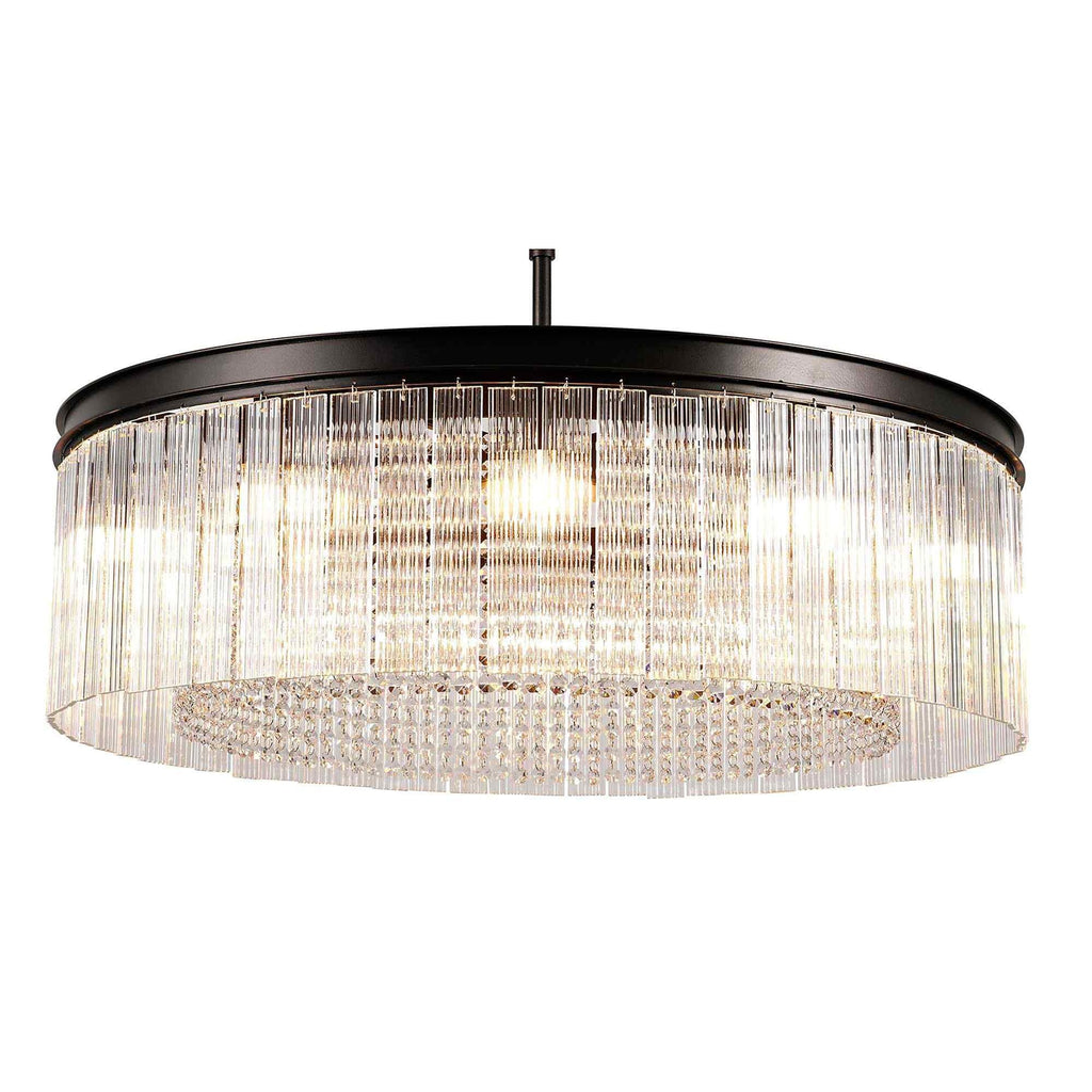 NL76779 Baylan Large Round Pendant 10 Light Brown Oxide