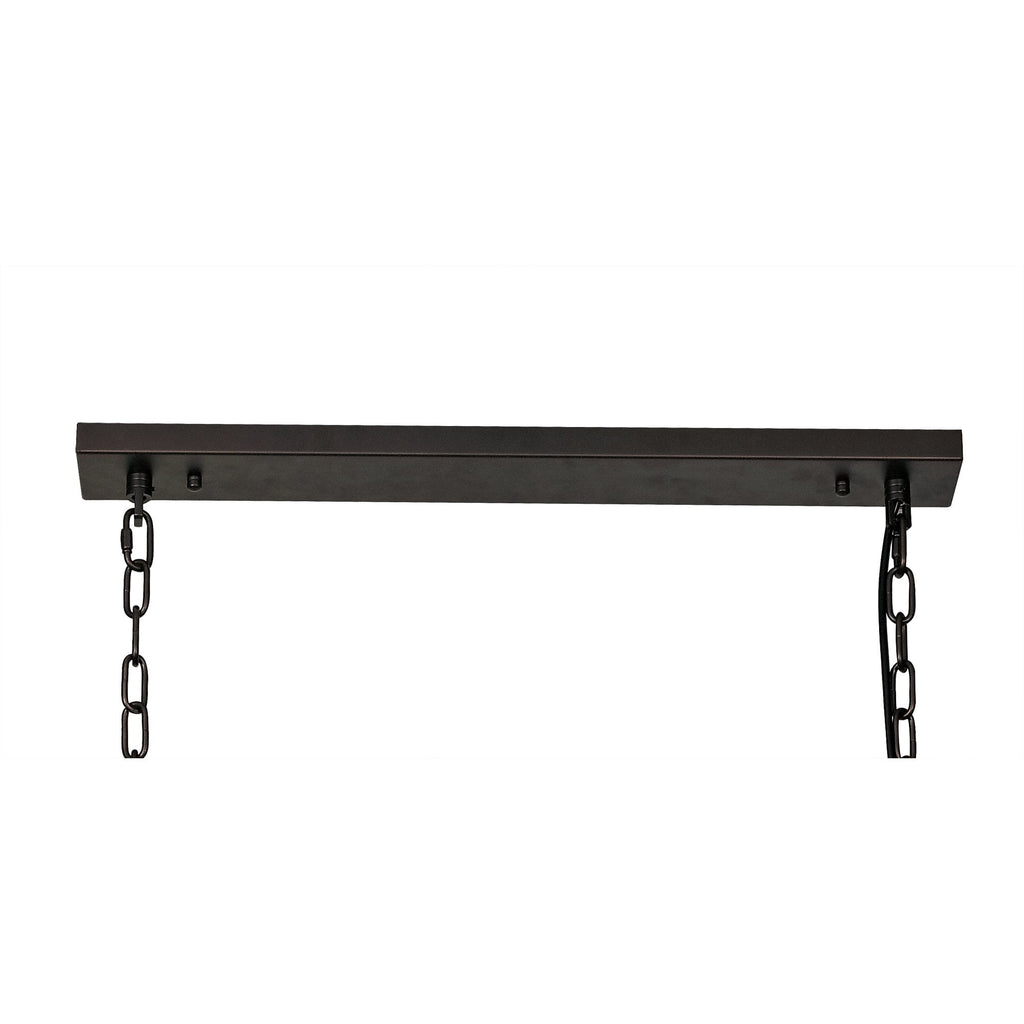 NL76789 Baylan Rectangular Pendant 11 Light Brown Oxide