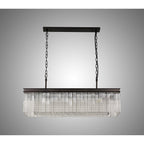 NL76789 Baylan Rectangular Pendant 11 Light Brown Oxide
