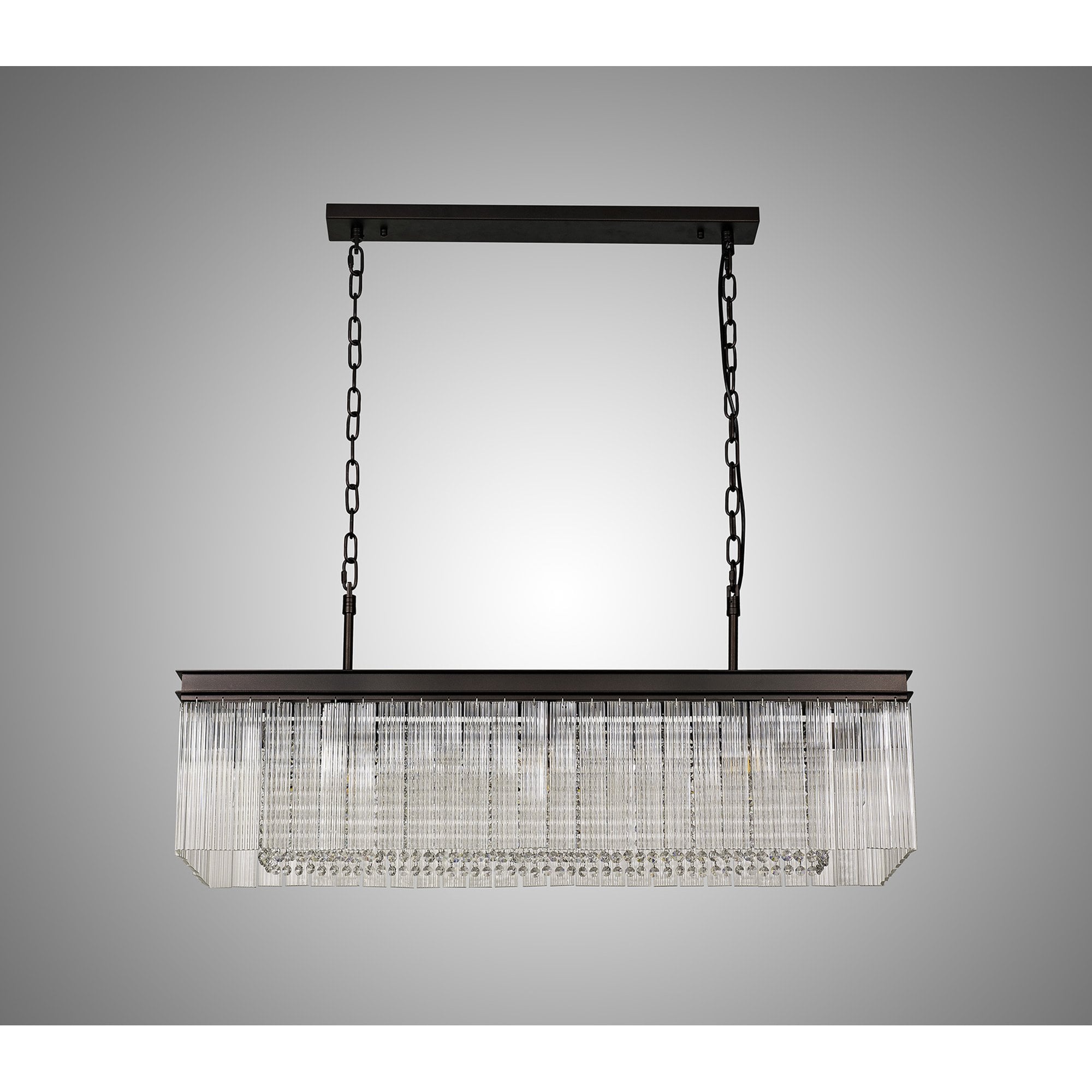 NL76789 Baylan Rectangular Pendant 11 Light Brown Oxide