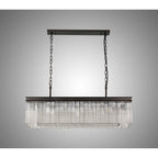 NL76789 Baylan Rectangular Pendant 11 Light Brown Oxide