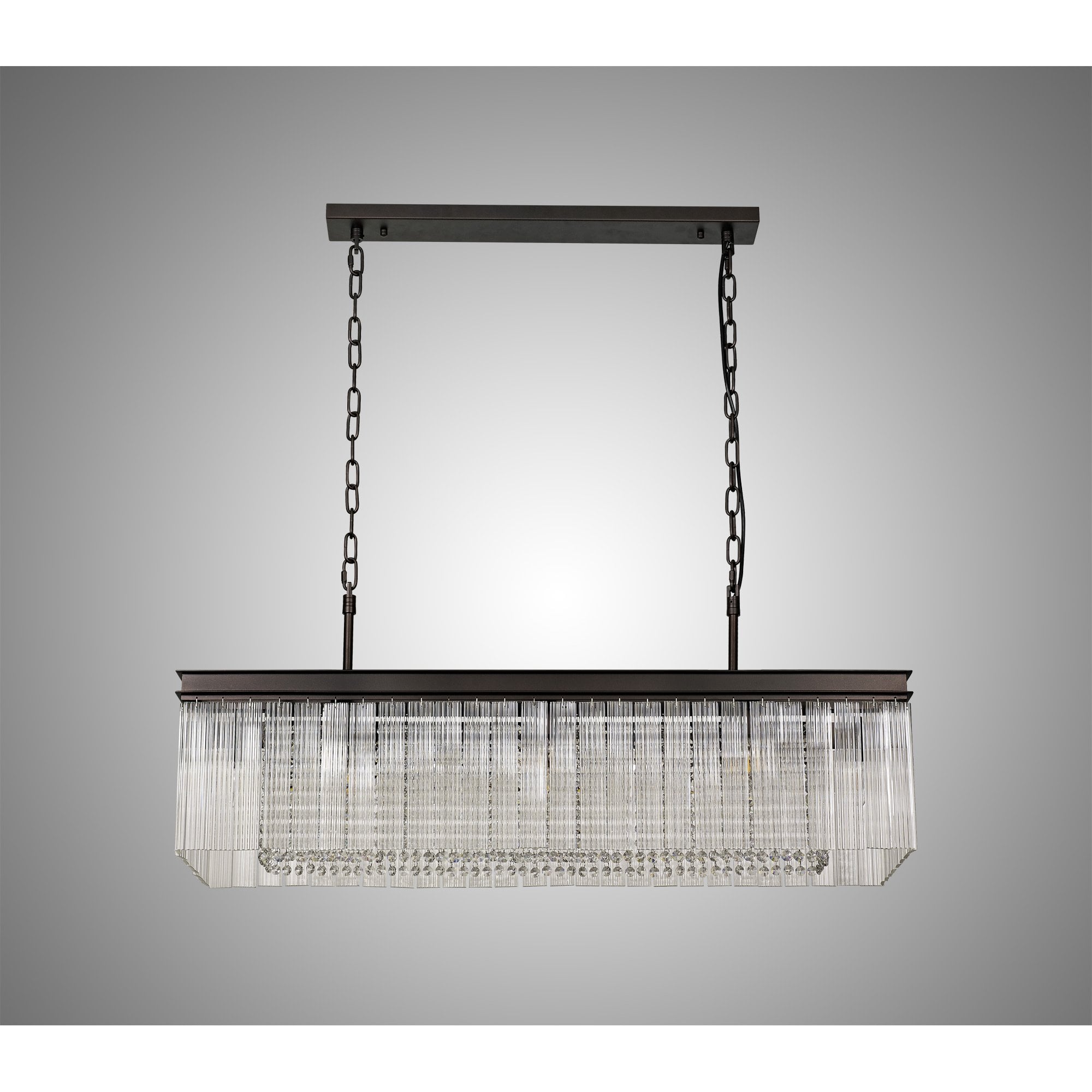 NL76789 Baylan Rectangular Pendant 11 Light Brown Oxide