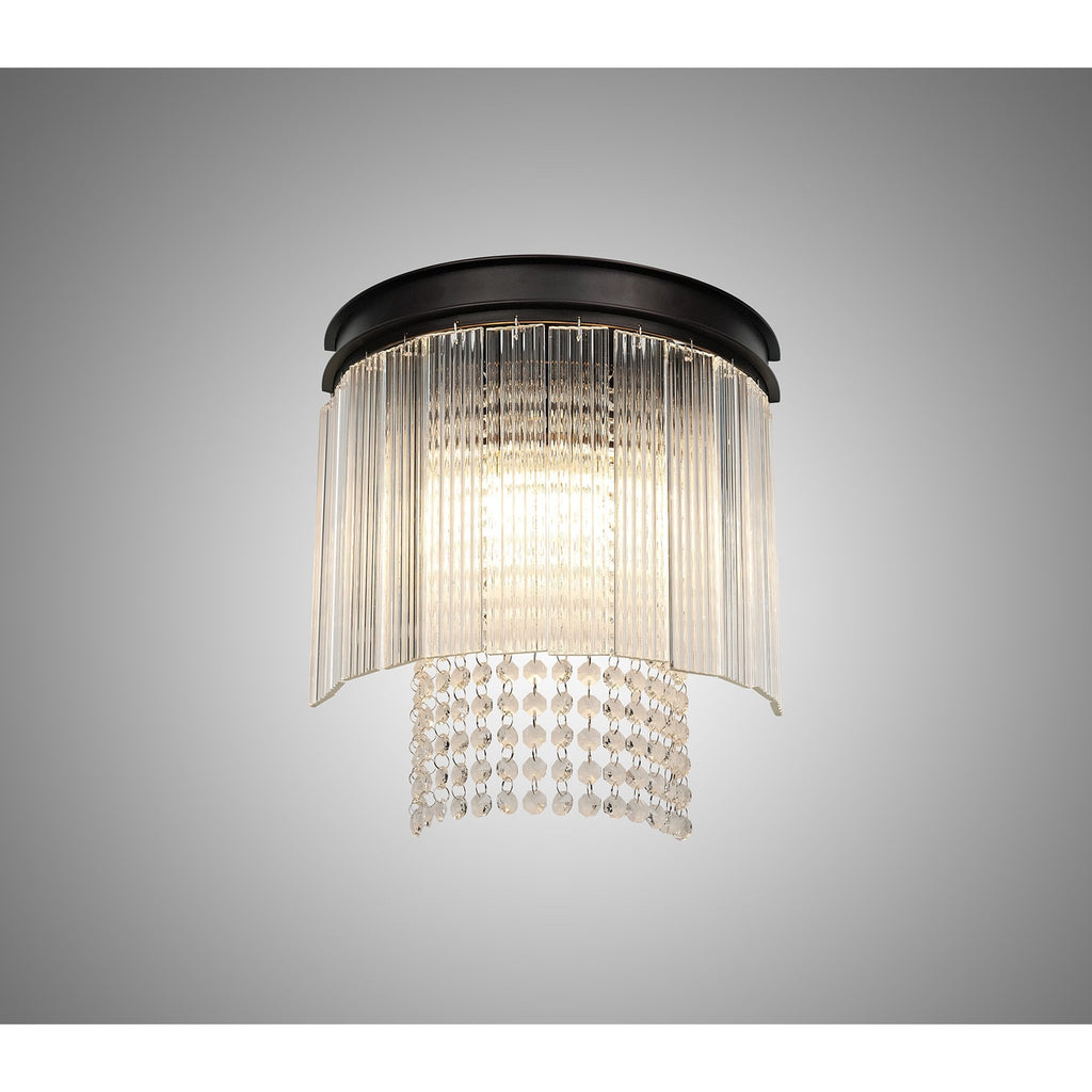 NL76809 Baylan Wall  Light 2 Light Brown Oxide