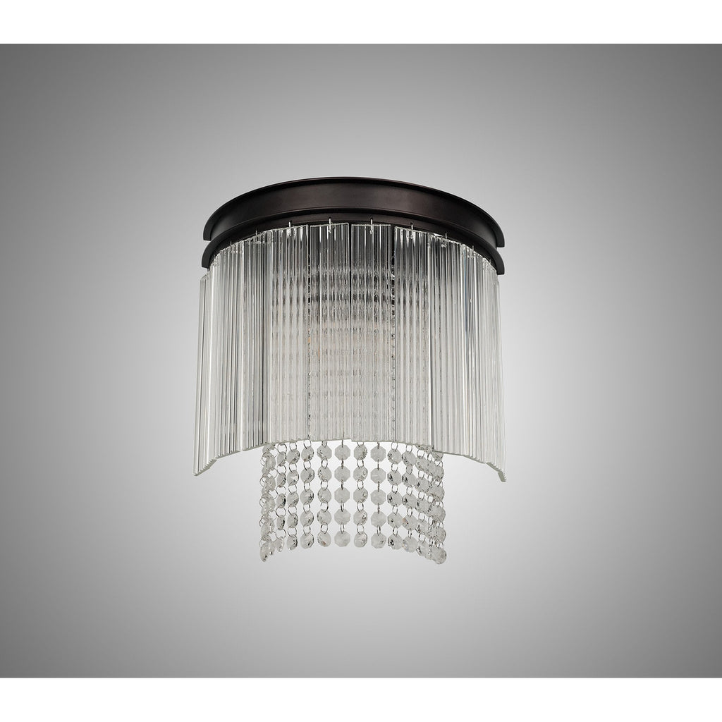 NL76809 Baylan Wall  Light 2 Light Brown Oxide