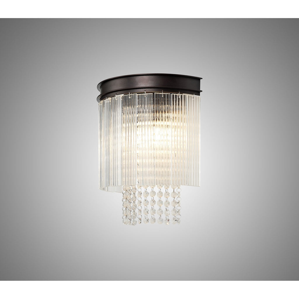 NL76809 Baylan Wall  Light 2 Light Brown Oxide