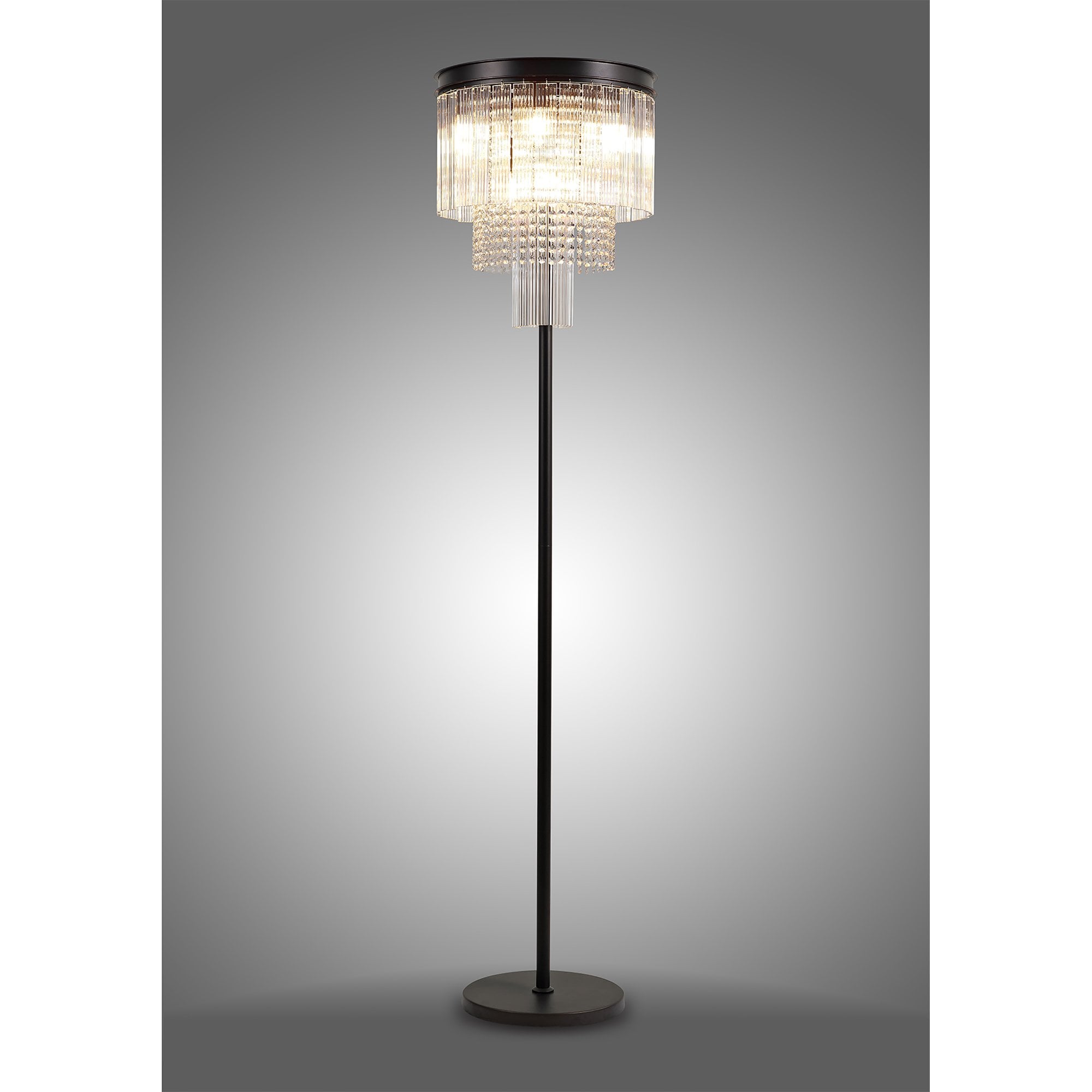 NL76829 Baylan Floor Lamp 9 Light Brown Oxide