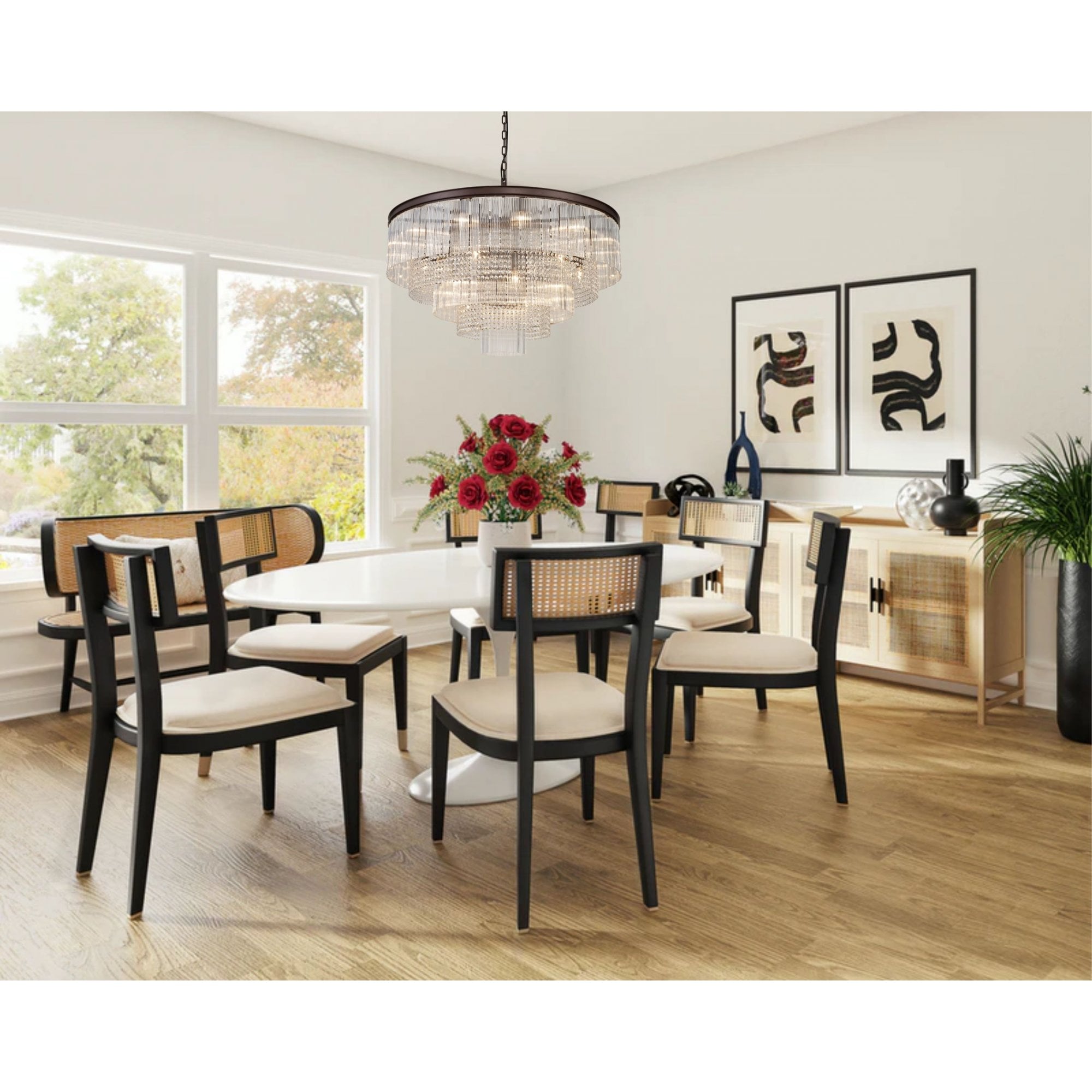 NL76829 Baylan Floor Lamp 9 Light Brown Oxide