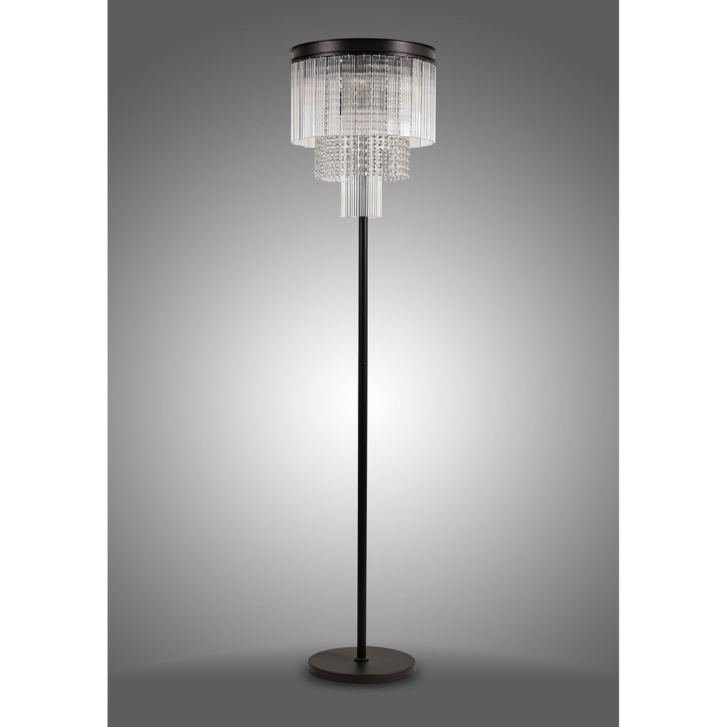 NL76829 Baylan Floor Lamp 9 Light Brown Oxide