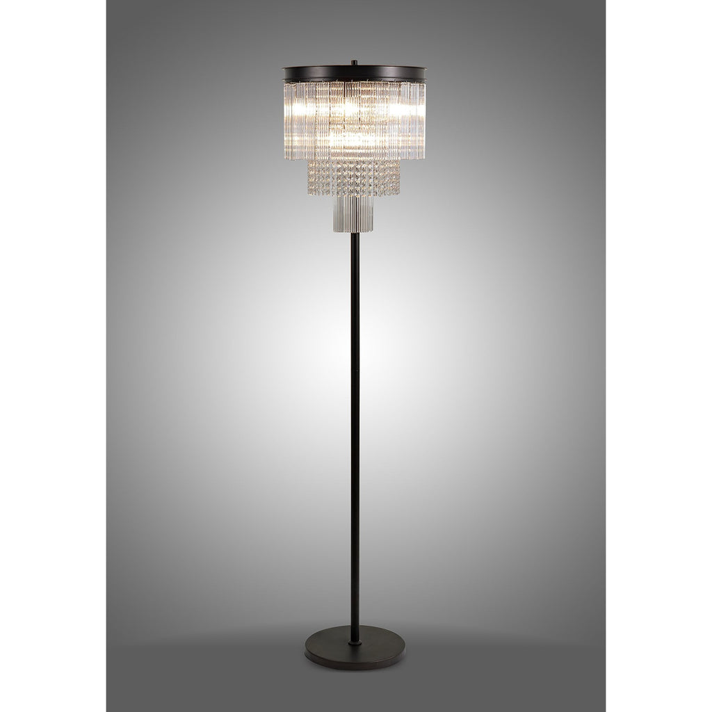 NL76829 Baylan Floor Lamp 9 Light Brown Oxide