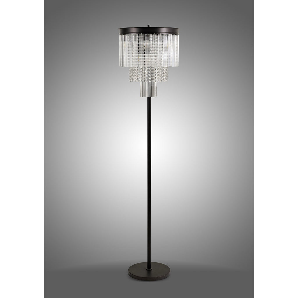 NL76829 Baylan Floor Lamp 9 Light Brown Oxide