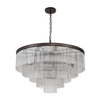 NL83269 Baylan 27 Light Large 3 Tier Round Pendant Brown Oxide