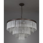 NL83269 Baylan 27 Light Large 3 Tier Round Pendant Brown Oxide