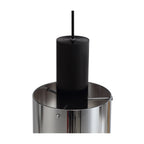NL75909 Tokyo Linear Pendant 3 Light Adjustable Black/Smoke Fade Glass