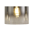 NL75909 Tokyo Linear Pendant 3 Light Adjustable Black/Smoke Fade Glass