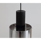 NL75909 Tokyo Linear Pendant 3 Light Adjustable Black/Smoke Fade Glass