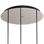 NL75919 Tokyo Round Pendant 3 Light Adjustable Black/Smoke Fade Glass