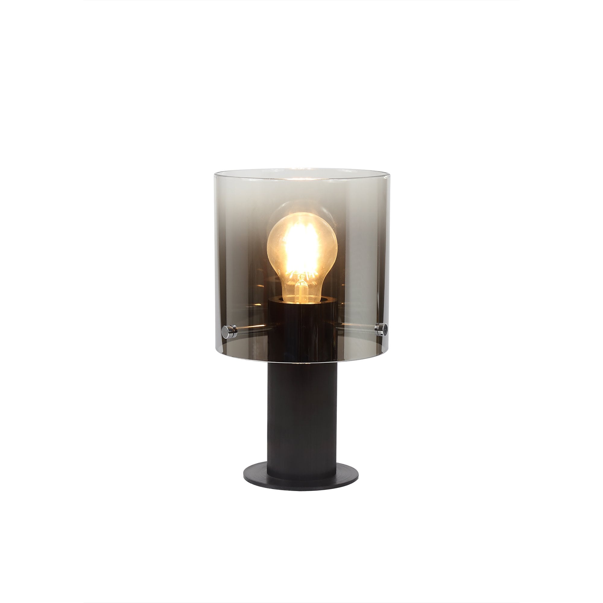 NL75949 Tokyo Table Lamp 1 Light Table Lamp Black/Smoke Fade Glass