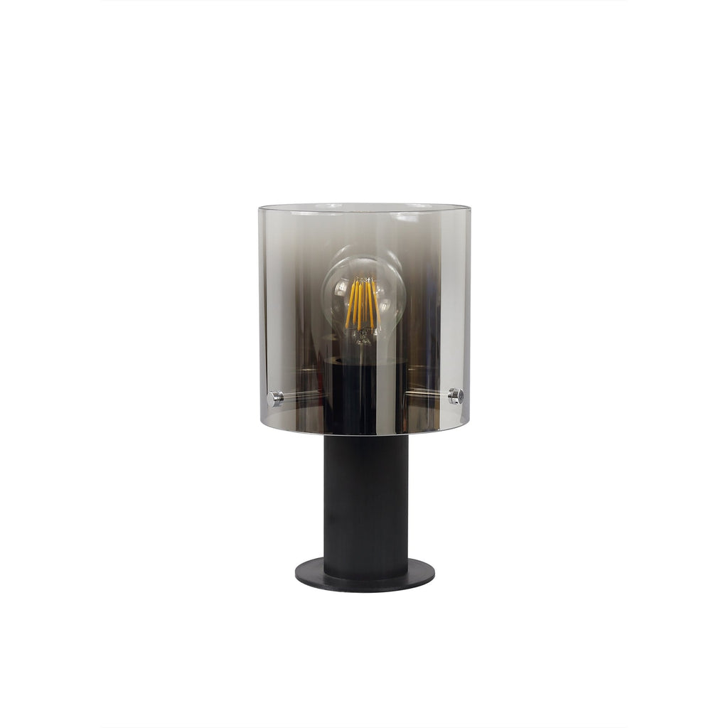 NL75949 Tokyo Table Lamp 1 Light Table Lamp Black/Smoke Fade Glass
