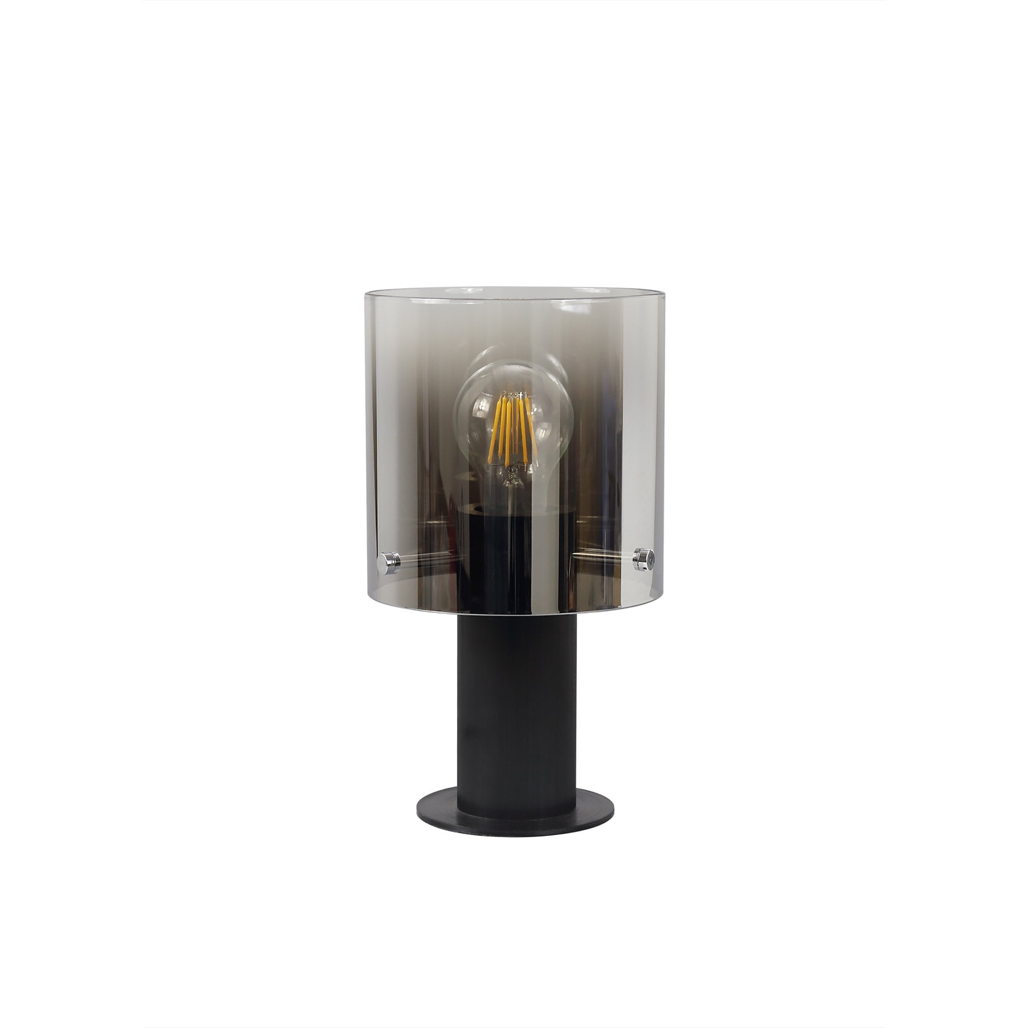 NL75949 Tokyo Table Lamp 1 Light Table Lamp Black/Smoke Fade Glass
