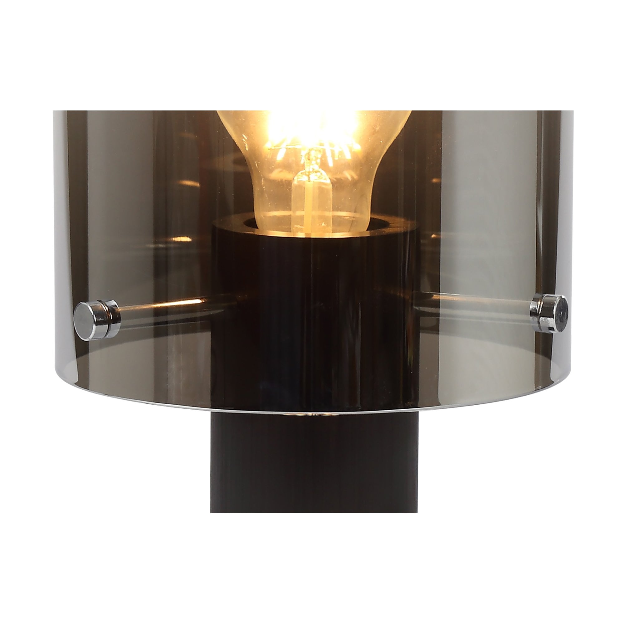 NL75949 Tokyo Table Lamp 1 Light Table Lamp Black/Smoke Fade Glass