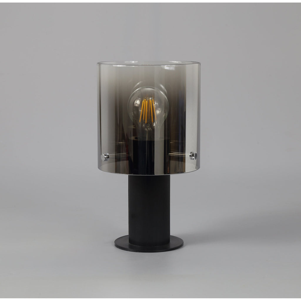 NL75949 Tokyo Table Lamp 1 Light Table Lamp Black/Smoke Fade Glass