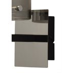 NL76799 Tokyo Single Switched Wall Lamp 1 Light Black/Smoke Fade Glass