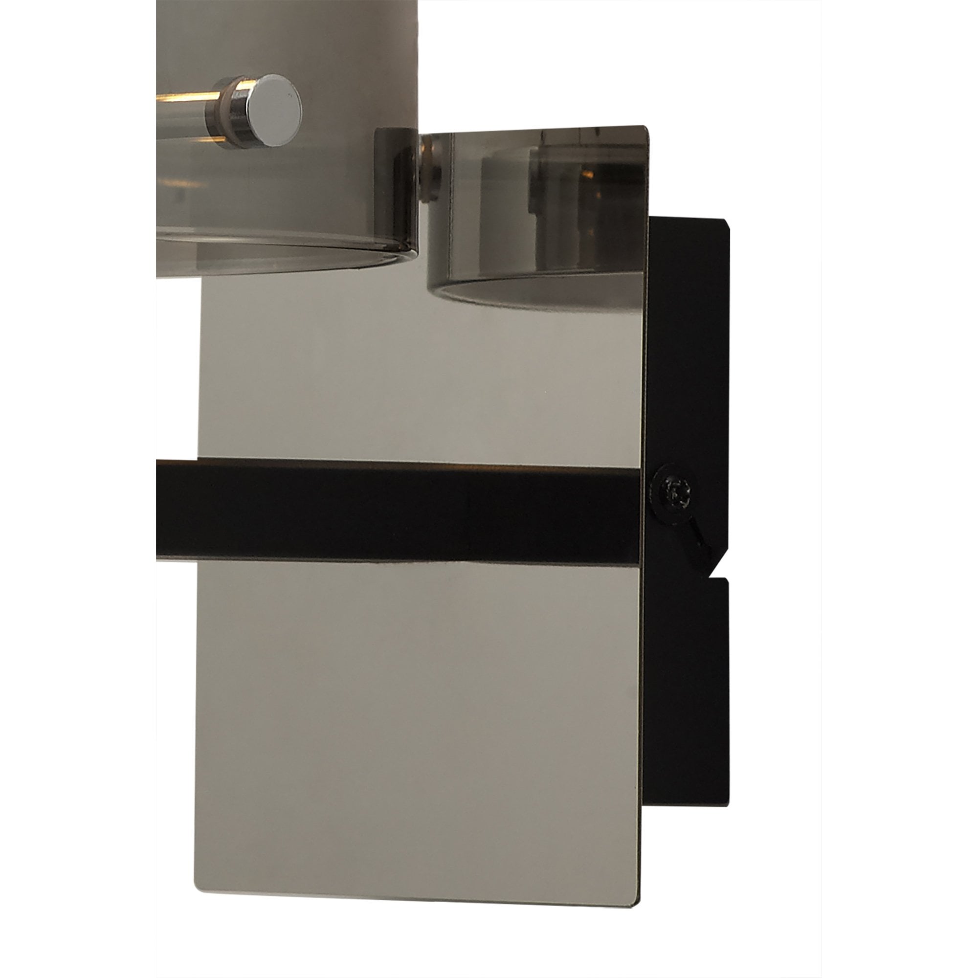 NL76799 Tokyo Single Switched Wall Lamp 1 Light Black/Smoke Fade Glass