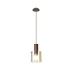 NL82619 Tokyo Single Pendant Adjustable Mocha/Amber Glass