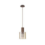 NL82619 Tokyo Single Pendant Adjustable Mocha/Amber Glass