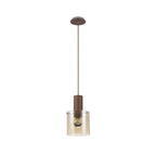 NL82619 Tokyo Single Pendant Adjustable Mocha/Amber Glass