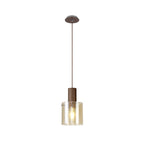 NL82619 Tokyo Single Pendant Adjustable Mocha/Amber Glass