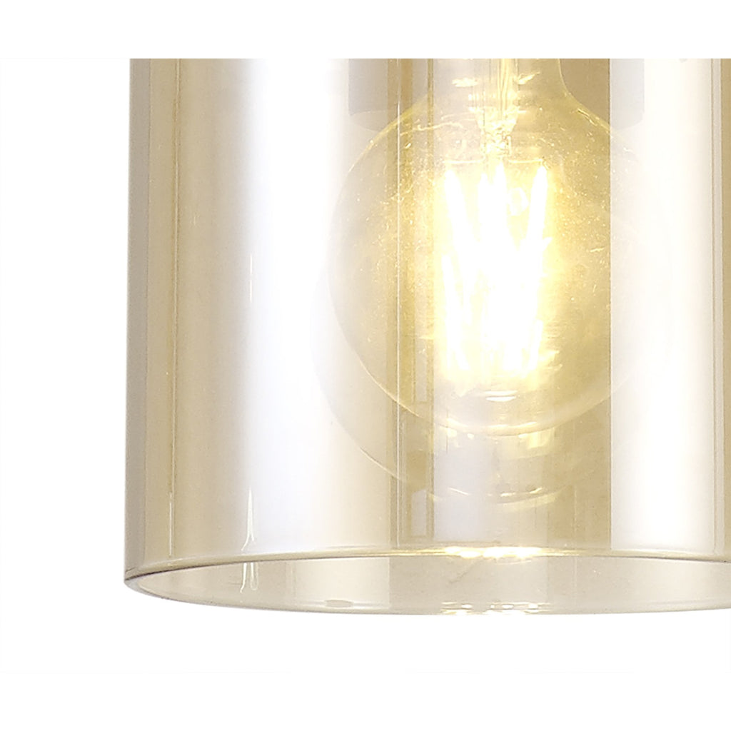NL82619 Tokyo Single Pendant Adjustable Mocha/Amber Glass