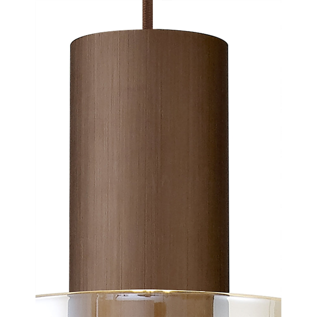 NL82619 Tokyo Single Pendant Adjustable Mocha/Amber Glass