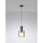 NL82619 Tokyo Single Pendant Adjustable Mocha/Amber Glass
