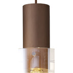 NL82629 Tokyo 3 Light Linear Pendant Adjustable Mocha/Amber Glass