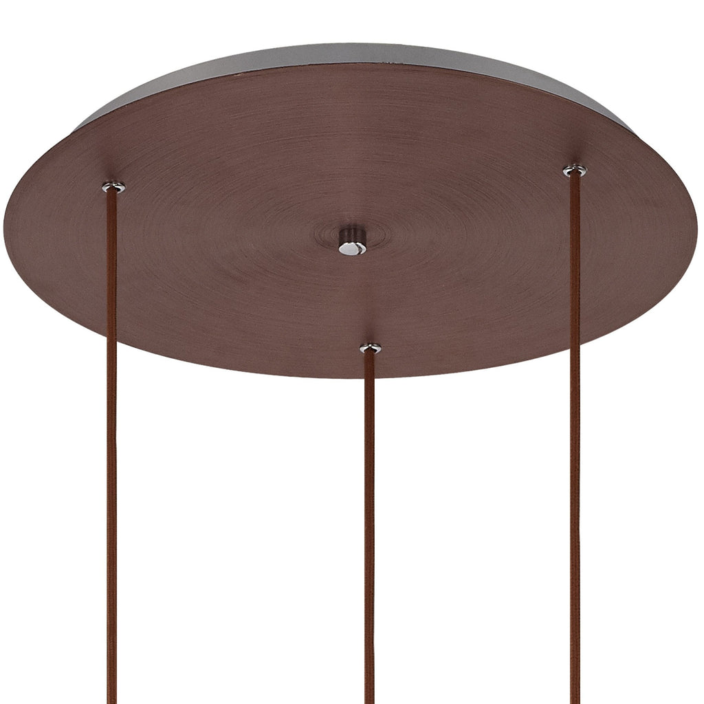 NL82639 Tokyo Round Pendant 3 Light Adjustable Mocha/Amber Glass