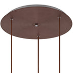 NL82639 Tokyo Round Pendant 3 Light Adjustable Mocha/Amber Glass