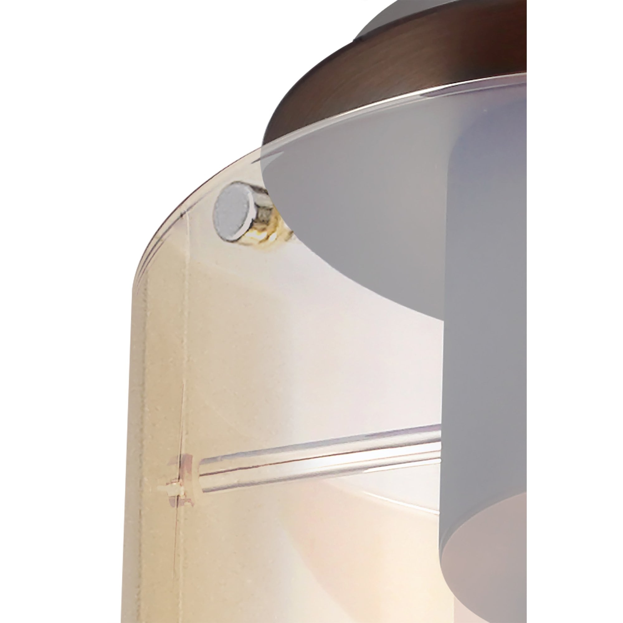 NL82649 Tokyo Round Ceiling Flush Mocha/Amber Glass
