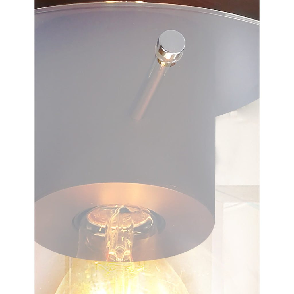 NL82649 Tokyo Round Ceiling Flush Mocha/Amber Glass