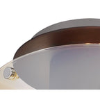 NL82649 Tokyo Round Ceiling Flush Mocha/Amber Glass