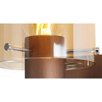 NL82679 Tokyo  Single Switched Wall Lamp Mocha/Amber Glass