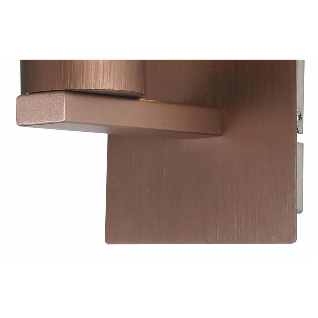 NL82679 Tokyo  Single Switched Wall Lamp Mocha/Amber Glass